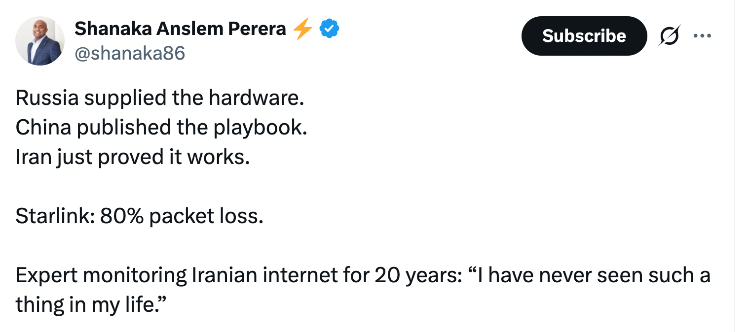 DDoSing Starlink (Iran, Taiwan)